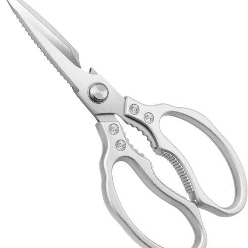 Multi Purpose Kitchen Shears, Heavy Duty Dishwasher Safe Food Scissors for Chicken, Poultry, Fish, Meat & Herbs with Non Slip Grips