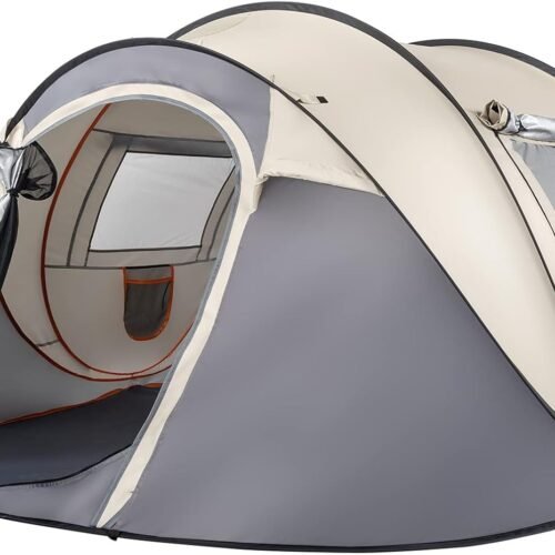 4 Person Pop Up Tent, Waterproof, 2 Doors, Instant Setup, for Hiking & Traveling