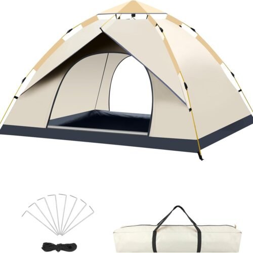 2 4 Person Pop Up Tent, Lightweight, Easy Setup, Portable Dome Tent