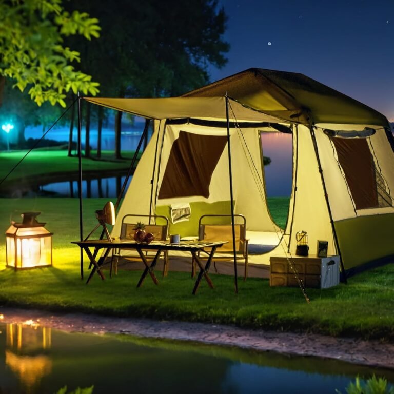 10x9 ft Green Camping Tent, 3 6 Person, 3000mm Waterproof, Dual Entry, Mesh Ventilation