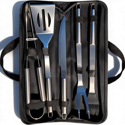 BBQ Grilling Tools Set   Stainless Steel Grilling Accessories with Portable Bag