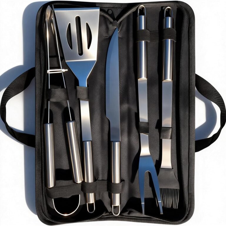 BBQ Grilling Tools Set   Stainless Steel Grilling Accessories with Portable Bag